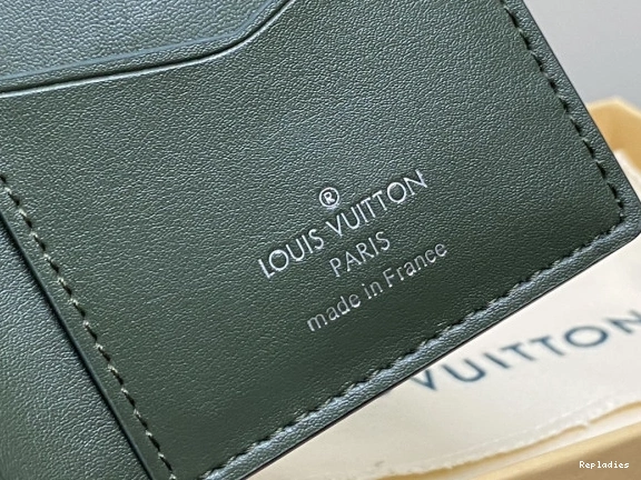 Rep ladies LOUIS Organizer-7.5*11.1*1 VUITTON Pocket cm 0814